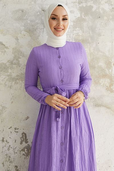 InStyle Φόρεμα Lemina Belted - Λιλά