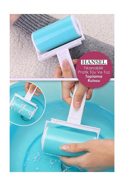 Hansel Practical Silicone Washable Practical Lint and Dust Collection Roller Apparatus | Animal Dust Feather Cleaner