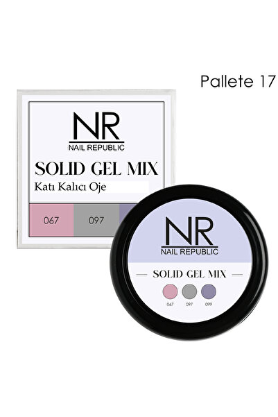 Nail Republic Nr Krem Kalıcı Oje Solıd Gel Mıx, Pallete 17 (067,097,099)