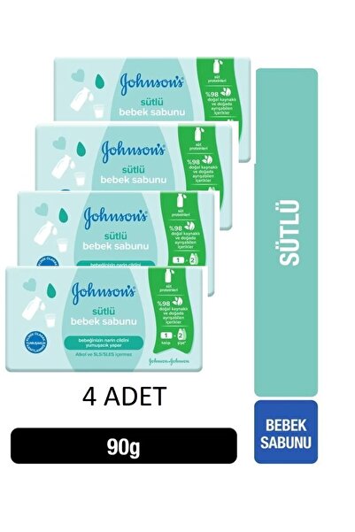 Johnson's SÜTLÜ BEBEK SABUNU 90g X 4ADET, Alkolsüz
