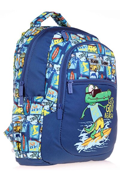 KAUKKO Синій рюкзак і пенал для першокласника - для хлопчика