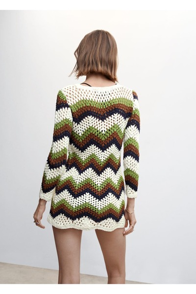 MANGO Woman Kroşe Mini Elbise
