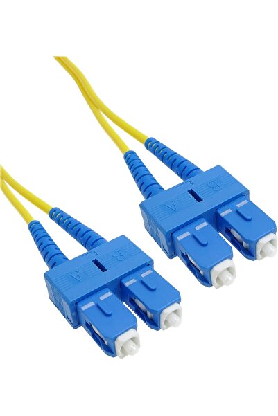 RUBU Fiber Kablo 3 Metre SC-SC Single Mode 2.0mm 50/125 Os2 Uyumlu Lszh Duple...