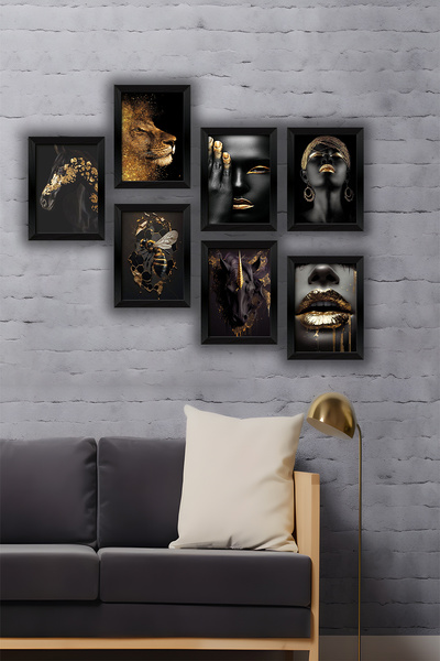 Artavessa 7 Parça Çerçeve Görünümlü Mdf Tablo Seti