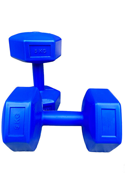 Genel Markalar Mavi 5 Kg X 2 Adet Dambıl Seti, Demir Tozu Karışımlı, Kutulu S...