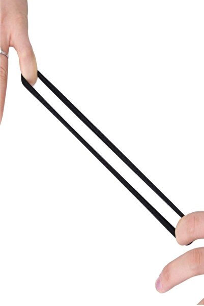 NEW HİLL Γυναικεία μαύρη εξαιρετικά εύκαμπτη λαστιχένια αγκράφα 10 τεμαχίων