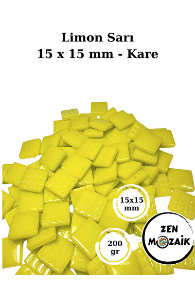 Zen Mozaik Sanatsal Mozaik Çalışmalarınız için 15 x15 mm - Kare Cam Mozaik Taşı