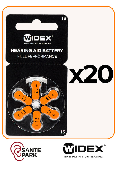 WİDEX İsitme Cihazi Pili - 20 Paket 13 Numara PİL - Kulak Cihazi Pili - İsitm...
