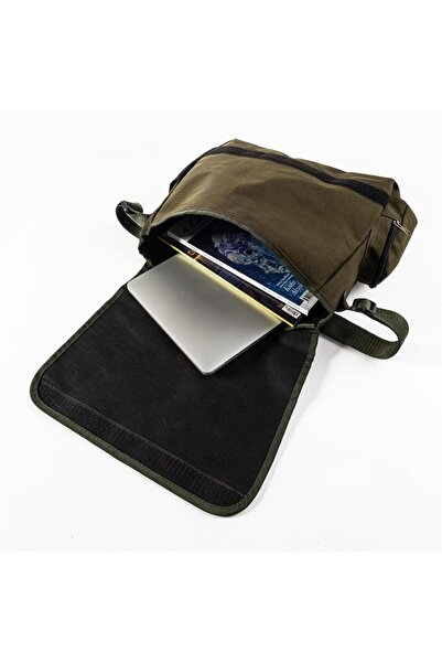 Touz LAGOM MODA Rock Printed Unisex Green Messenger Bag