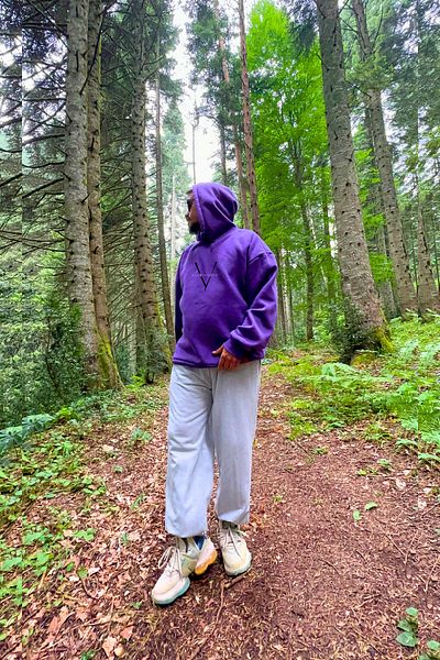vladivosto Pachet de 2 pantaloni de sport oversize pentru femei, gri/negru, cu talie înaltă, cu 3 fire