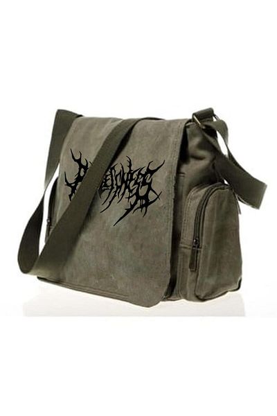 Touz Geantă verde unisex cu imprimeu LAGOM FASHION Gothic Punk