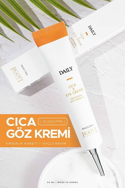 Jigott Soothing and Moisturizing Centella Asiatica Eye Cream Daily Real Cica Eye Cream