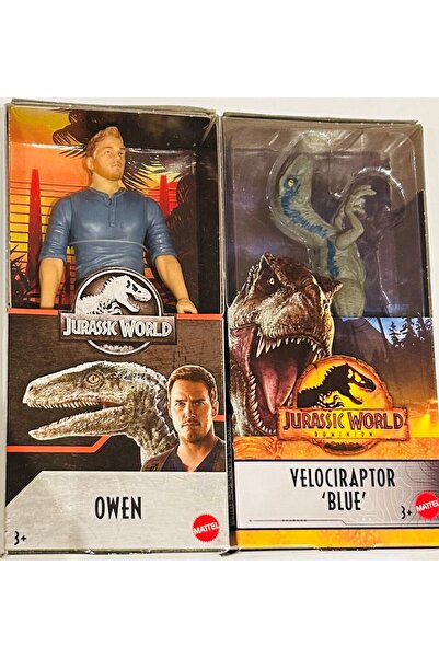 mattel Jurassic World Owen Ve Velociraptor Blue Legend Edition