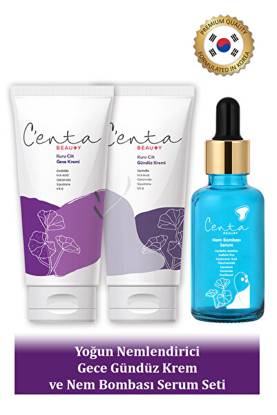 C'enta Beauty Cica Kuru Ciltler İçin Yoğun Nemlendirici Krem ve Nem Bombası S...