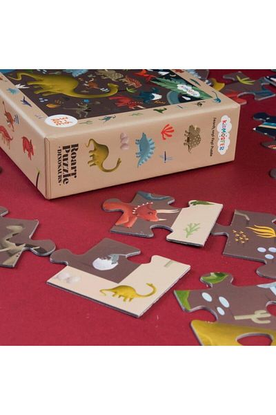 kidmosfer Find the Search - Dinosaur - Educational and Instructional Puzzle for Children over 3 Years Old 35 Piece Jigsaw Puzzle