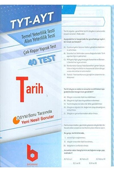 Basamak Yayınları Tyt Ayt Tarih Çek Kopar Yaprak Test
