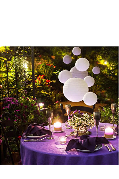 Genel Markalar PARTİ FENERİ BEYAZ JAPON FENERİ 40 CM x 3 ADET