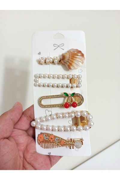 Alanç Gift Set de agrafe de păr cu perle și design pentru Valentine și mama - produs pentru ziua de naștere