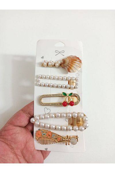 Alanç Gift Set de agrafe de păr cu perle și design pentru Valentine și mama - produs pentru ziua de naștere