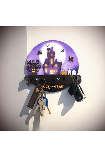 CajuArt Halloween Halloween Themed Wall Decor Hanger Keychain
