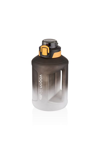 Vagonlife 1600ml Double Color Motivational Water Bottle with Carrying Strap and Handle Sticker