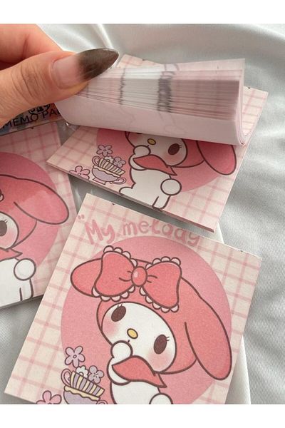 Planet Butik Pink Rabbit Memo Pad Square Notepad
