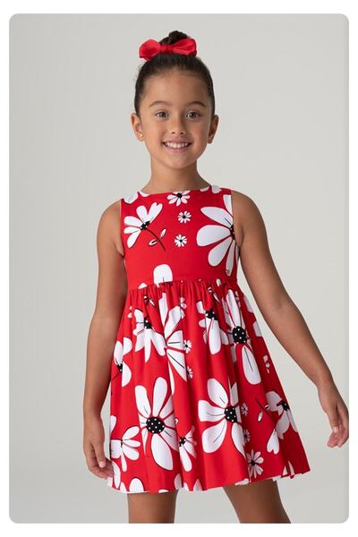 MAYORAL Girl's Floral Patterned Lined Dress