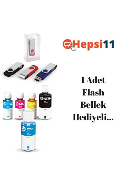 HP GT53XL Smart Tank 515 4 Renk Mürekkep Seti + 1 Mavi Hediye AIU7A582