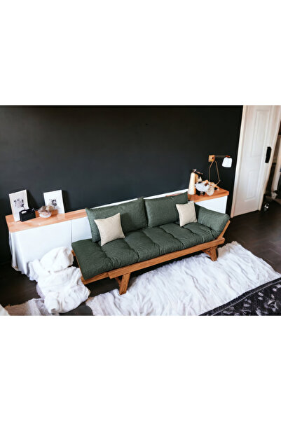 munywood BONALDO KESTANE-KREM Ahşap Kanepe koltuk Üçlü Koltuk Balkon Mobilyas...