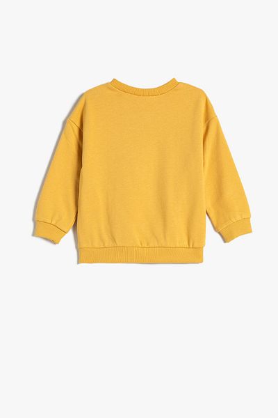 Koton Baby Boy Printed Rose Gold Long Sleeve Crew Neck Cotton Sweatshirt 4WMB10225TK