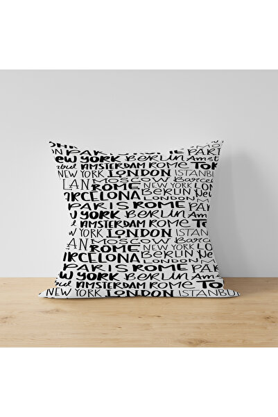 EVSEHOMES Градски надписи 3-комплект калъф за възглавници