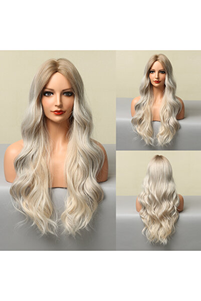 REMY HAİR Exclusive Luxury Kumral Gri Ombreli Peruk