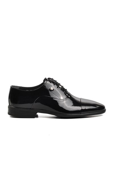 Fosco 2805 Black Patent Leather Genuine Leather Men's Classic Shoes