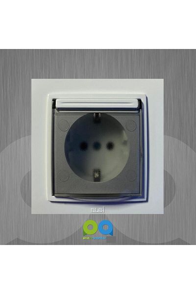 ELBİ Zena Covered Grounded Socket Framed White