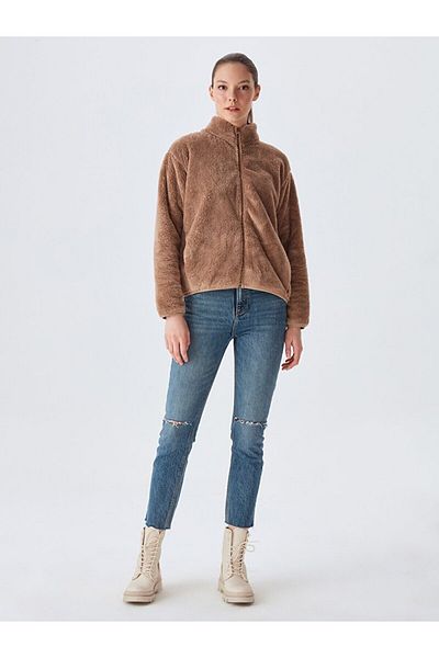 Ltb Mıyolo Stand Collar Plush Cardigan 0112481909600190000