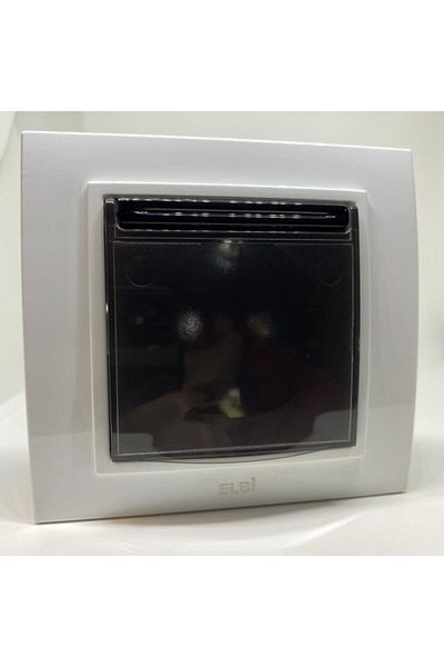 ELBİ Zena Covered Grounded Socket Frame White Black Color