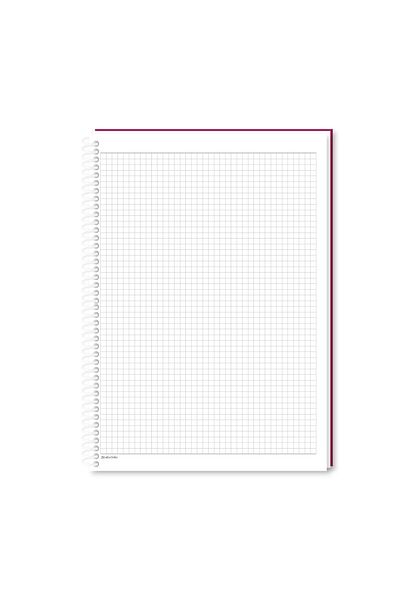 KESKİN COLOR CHECKED 16X22 CM 80 SHEETS PLASTIC COVER WIRE NOTEBOOK WHITE COLOR PAGE POINT PATTERNED