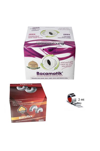 Bacamatik Chimney Flap Foil Tape and Aspirator Pipe 3 m Set