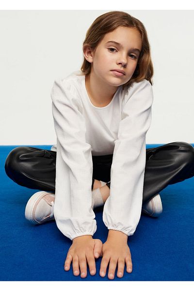 MANGO Kids Tricou Alb Pentru Copii