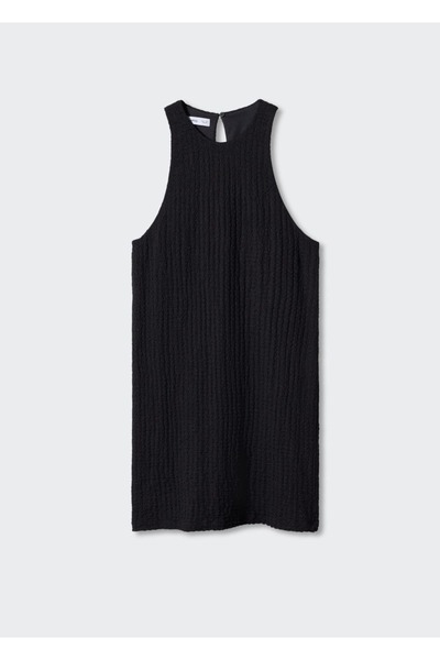 MANGO Woman Dokulu Mini Elbise
