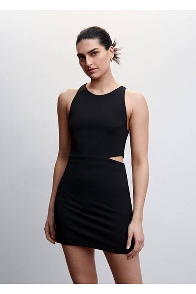 MANGO Woman Side Slit Dress
