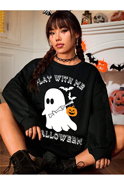 Adrift Hanorac Coolane Halloween Print Drop Shoulder din seria Coke