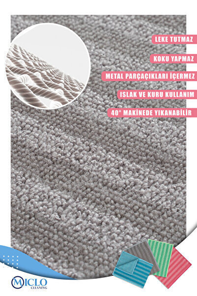 MICLO CLEANING Mikrofiber Mutfak & Banyo Zor Kir Bezi 4’lü Paket