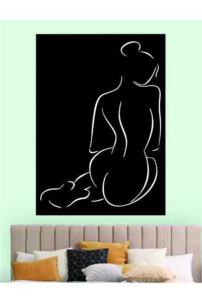 Generic Brand Tablou decorativ din lemn pentru femei estetice-10