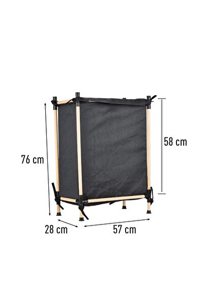 SEOWOOD Ahşap Çok Amaçlı Sepet 57 cm Genişlik