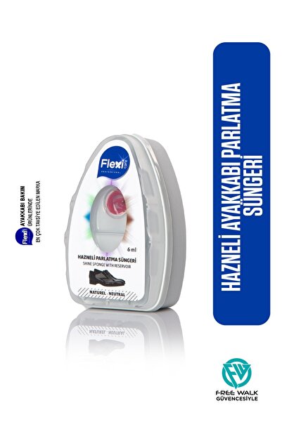 FLEXİCARE Hazneli Deri Ayakkabı Bakım Ve Parlatma Süngeri Naturel Shine Sponge