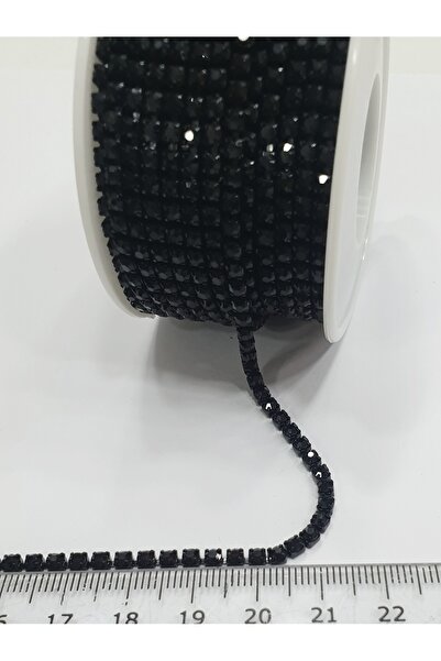 CRYSTALSHOP شريط حجر أسود (2.5 مم) - رول 9 متر