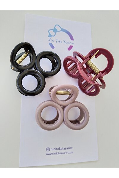 Nini مجموعة مشبك حلقي ثلاثي