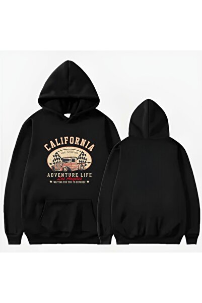 Garalio سويت شيرت بغطاء للرأس مطبوع عليه كاليفورنيا