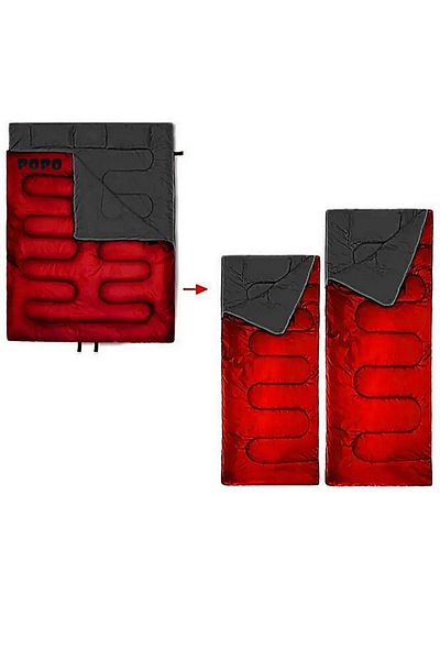 İthal Pop/po Double Sleeping Bag Red-smoked